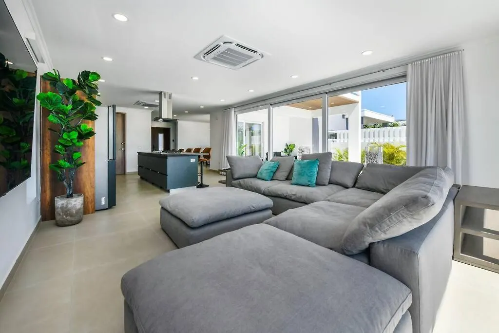 New 5Br 3Ba Villa Biba Dushi 3-Min Eagle Beach Palm Beach